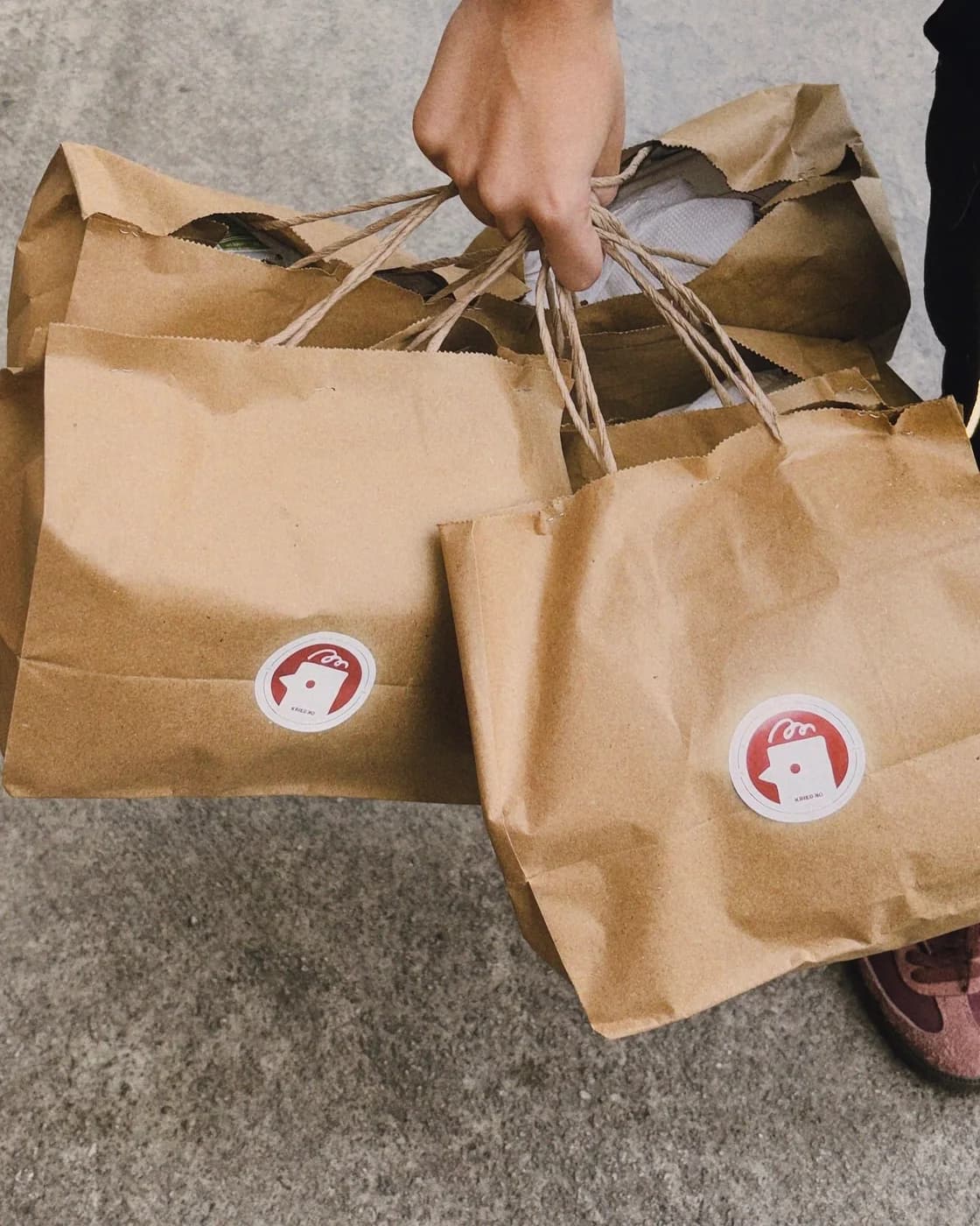 Kried takeaway bags ready for pickup